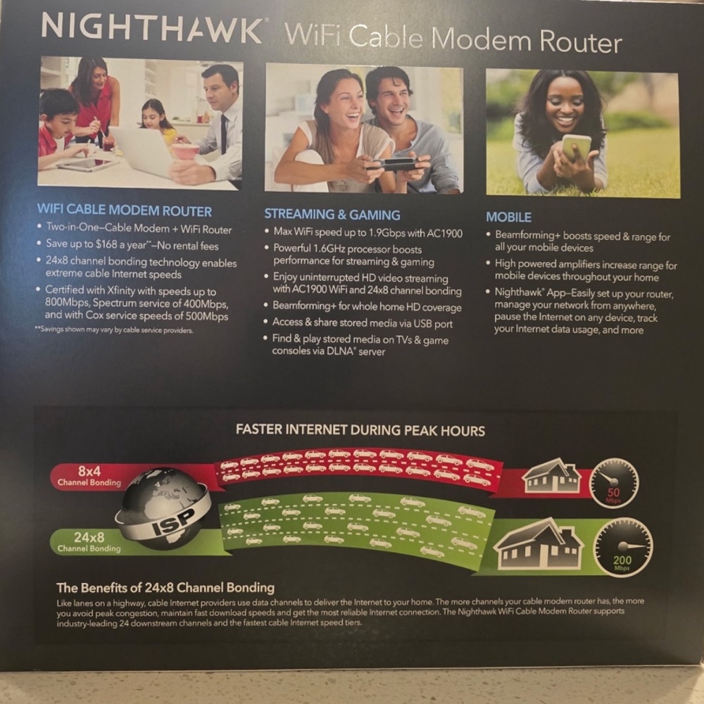 New NETGEAR NIGHTHAWK C7000 DOCSIS 3.0 Modem Router Price is firm! 🙏 - Picture 5 of 6
